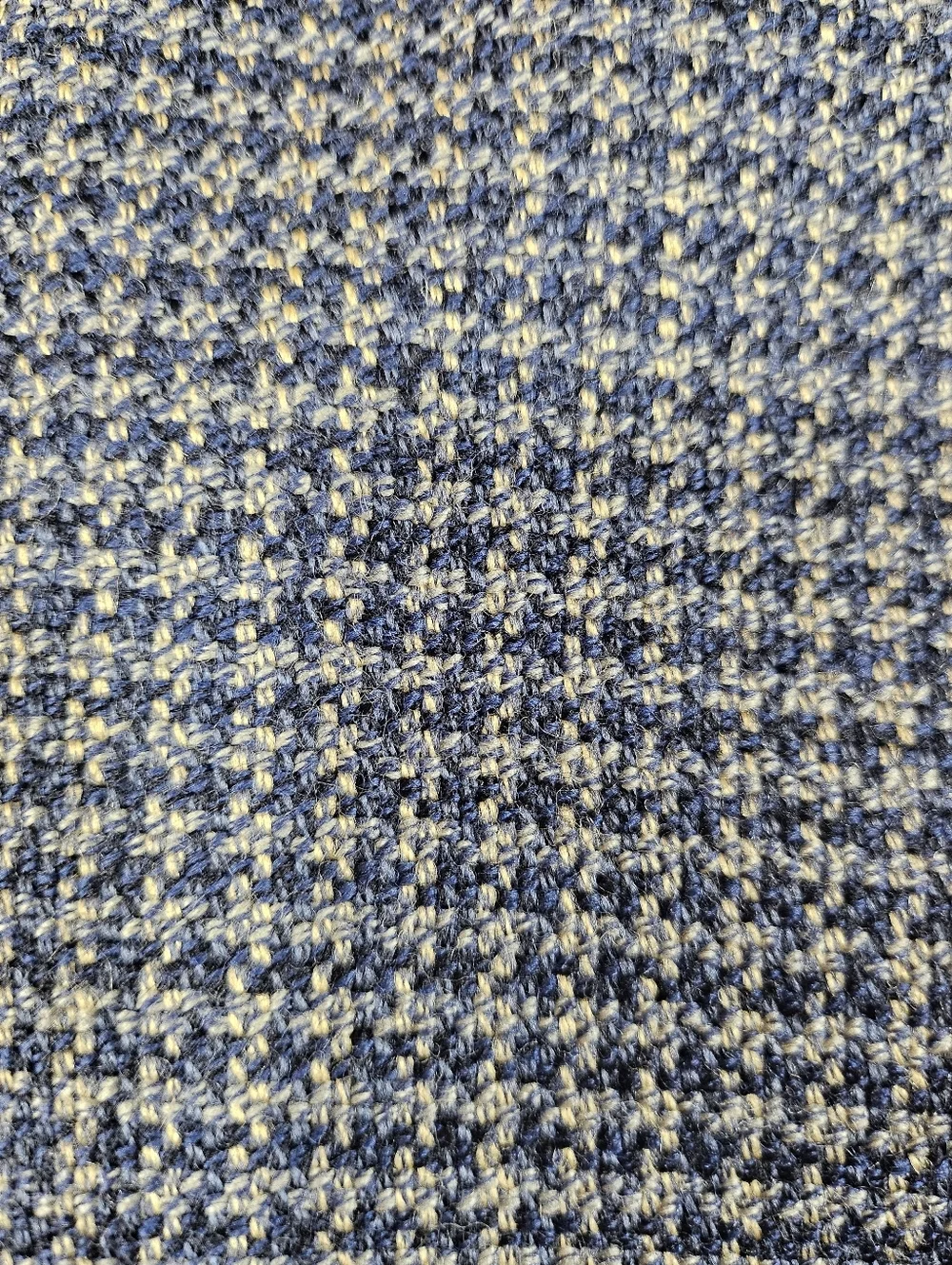 Vintage J Riggings 100% Wool Tweed Blue Tan Houndstooth Sport Coat Blazer 42R